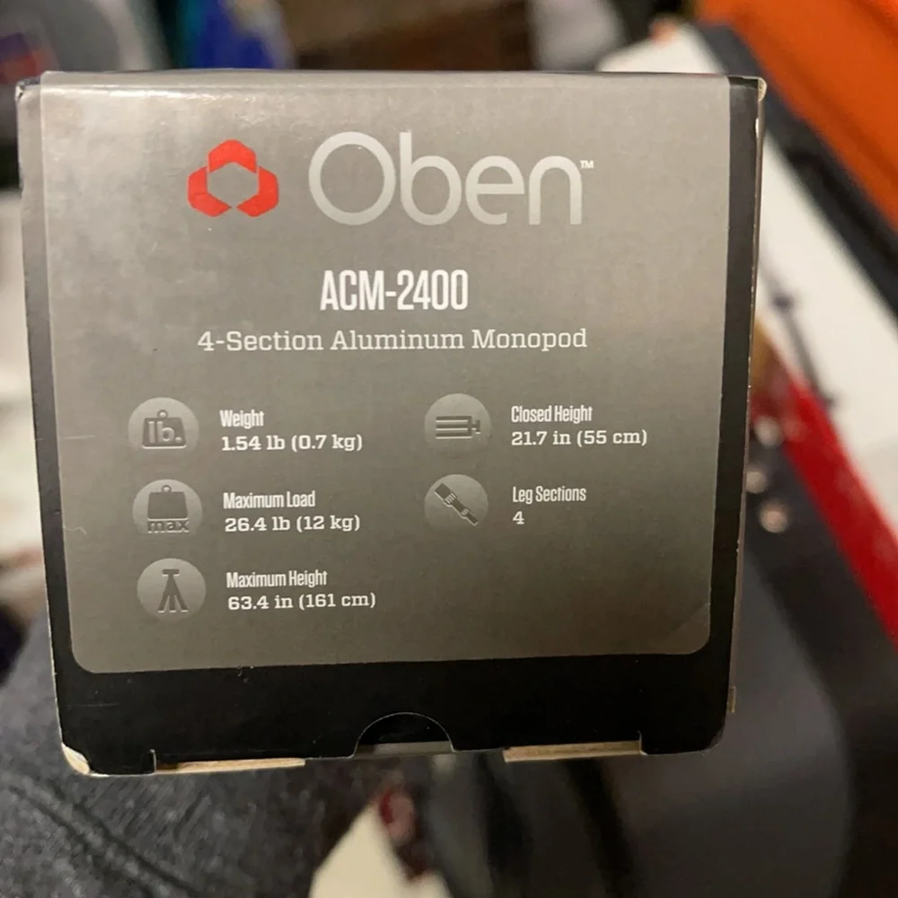 NIB Oben Aluminum Monopod ACM-2400